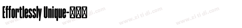 Effortlessly Unique字体转换